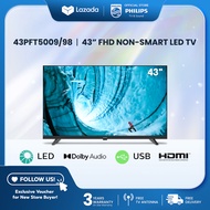 2024 Model PHILIPS 43" FHD SLIM LED NON-SMART TV 43PFT5009/98 | 3 Year Local Warranty | Free TV Ante