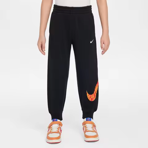 Nike Official Genuine Icon Swoosh Kids' Loose Fit Cuffed Fashion Long Pants IH0988-010