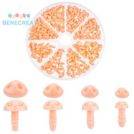 BENECREAT 1box 150pcs 4 style Plastic Safety Noses for Crafts Crochet and Stuffed Animals Light Salm