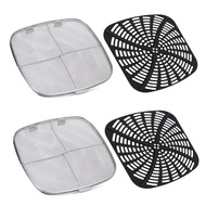 ✪ Stainless Steel Splatter Shield Silicone Liner Set for Ninjafoodi AG300 AG300C AG301C AG302 AG400 