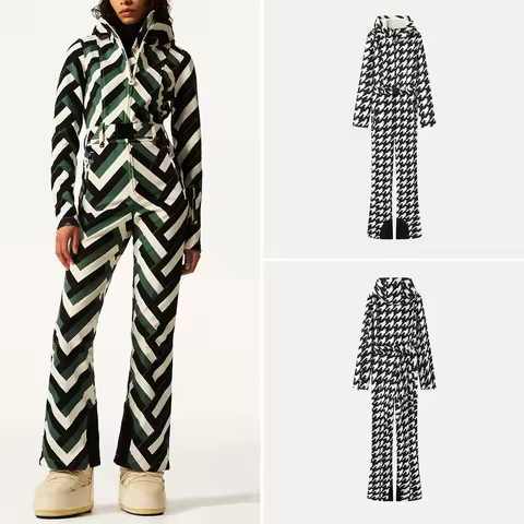Women's Technical Jumpsuit Versatile Personality Daily Wear Ski Series Spring 2026 High Waist Long P