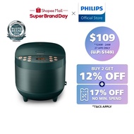 PHILIPS Digital Rice Cooker 3000 Series 1.8L HD4518/62, 18 programmes, Smart 3D heating system, 6-layer Alloy inner pot