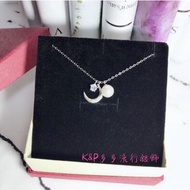 K&amp;P多多 香港正生銀飾代購 S925純銀 正生 小星月 珍珠項鍊（不可拆款）純銀項鍊 現貨+預購
