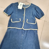 (free 9x) baby girl's outfit made of soft blue jeans, size 20_24kg for going out