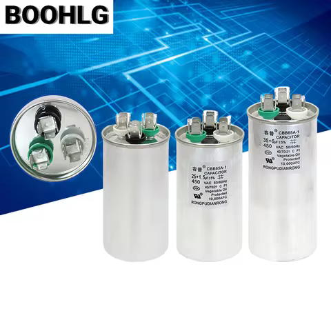 1.5P Air Conditioning Capacitor 25+1.5UF 25+2UF 30+3UF 35+2.5UF Air Conditioning Compressor Capacito