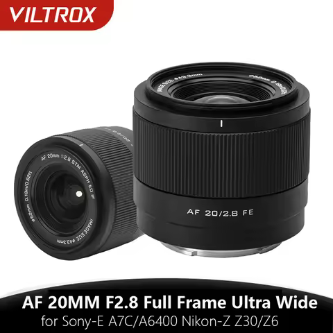 VILTROX 20mm F2.8 air Full Frame Wide Angle Prime Lens Auto Focus for Sony E A7C A6400 EVZ10 NikonZ 