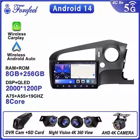 Android 14 For Honda Stream 2 2006 - 2014 Screen TV Car Vehicle GPS Multimedia Monitor Video Autorad