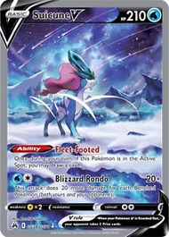 Pokemon - Suicune V GG38/GG70 - Crown Zenith - Galarian Gallery - Ultra Rare Alternate Art Pokemon -