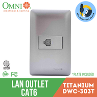 Omni Designer Series LAN CAT6 Outlet 1 Gang Set All Colors Available