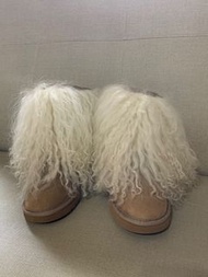 UGG Mongolian fur boots蒙古羊毛皮草短雪靴 #23衣櫃出清