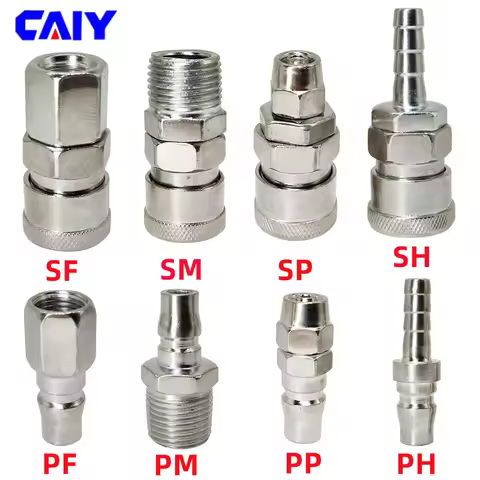 Pneumatic Fitting Quick Coupler Connector Quick Release Fitting Coupling Air Hose Compressor Accesso