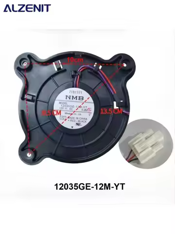 New For Samsung Refrigerator Cooling Fan 12035GE-12M-YT Fridge Radiator DC 12V 0.26A Freezer Parts