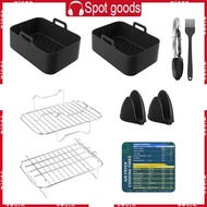 WIN Air Fryer Accessories Set Air Fryer Silicone Basket Oven Baking Tray for DZ401