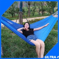 Hammock Hanging Ice Silk Mesh Nylon Net Tree Swing Beach Camping Outdoor Travel Bed Buaian Dewasa Gantung Tidur Endui