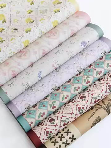10pcs 53*42cm Spring Series Flower Wrapping Paper Festival Bouquet Packaging Papers Thickened Packag