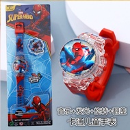 Rotating Luminous Music Watch Spiderman Ultraman Children's Avengers Toy Watch