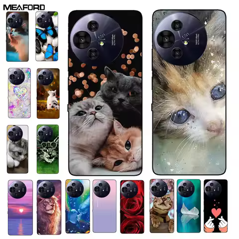 6.8" For TCL 50 NxtPaper Case 50Pro NxtPaper Cat Lovely Soft Silicone Black Phone Case For TCL 50 Nx