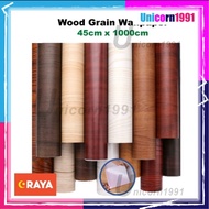 🌟【 Murah Sekali】🌟 1.22 Meter ( 4 feet ) Solid PVC Wood Sticker Furniture Sticker Self Adhesive Cupbo