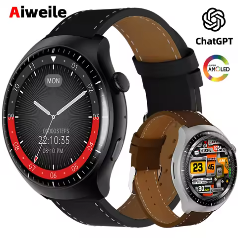High-End Luxury Smartwatch Men's Smart Watch AMOLED Chat GPT Alipay Fitness Tracker Sport Business B