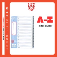 Grey PP Index Divider Plastic Filling Separator A-Z Alphabet 20 Tabs (A to Z)