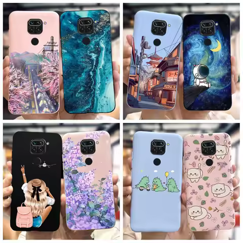 For Xiaomi Redmi Note 9 Case Redmi Note 9S Back Cover Fashion Flower Girls Soft Case For Xiaomi Redm