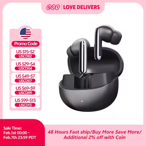 QCY MeloBuds Pro ANC Bluetooth 5.3 Earphones Wireless 46dB Hybrid ANC Hi-Res LDAC Earbuds 6 Mic Head