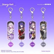 1pc Honkai: Star Rail Acrylic Keychain Black Tower, Huangquan, Jingyuan, Xia Die, Firefly, Sunday, D