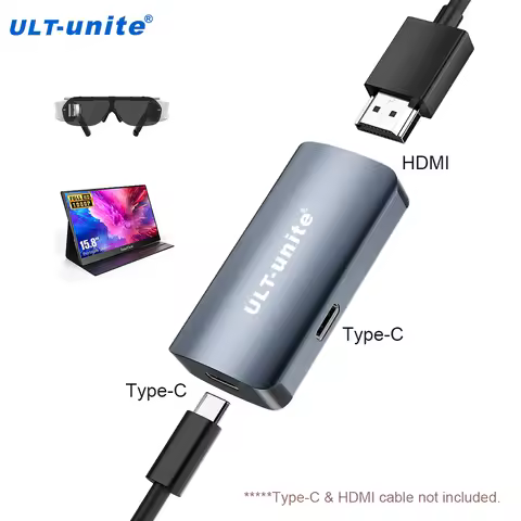 HDMI to Type-C Converter 4K60HZ HD to USB C Adapter Compatible with RayNeo,XREAL Air,Rokid Air,Studi