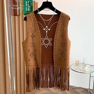 AIYITI | Áo Gile Ren Boho Dây Treo Mới 2025 Size Lớn