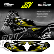 Stiker Motor YAMAHA RX KING New Variasi CARBON Racing Striping Sticker Lis Aksesoris Original Costum