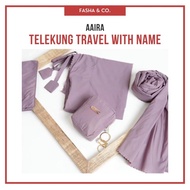 Telekung Travel Aaira (FREE Beg Berzip &amp; Box) Parachute Material Personalized Custom Made with Name