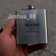 Hip Flask Flat Drinking Bottle Flat Bottle Hip Flask Stainless Hard Rock Cafe Amsterdam