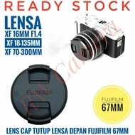 Lens Cap Logo Fujifilm 67mm Front Lens Cap Fuji 67 mm XF 16mm F1.4 18-135mm 70-300mm 56mm WR 16 18-1