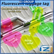 Baggage Tag Colorful Fluorescent Airplane Suitcase Tag PVC Travel Anti-lost Luggage Tag