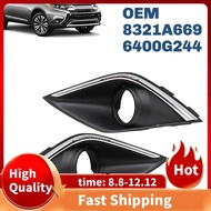 Lamp Bezel Fog Light Cover 1 Pair for   2019- 2020 Front Bumper 8321A669, 6400G244