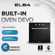 Elba Built-in Oven DIVO EBO-N6770(BK) – 7 Functions, Rotisserie, Triple Glazed Door / Ketahur Elektr