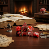 7,,DND、RPG。  Set 7pcs Dadu Polihedron Gaya Kristal untuk DND Permainan Meja RPG角色扮演