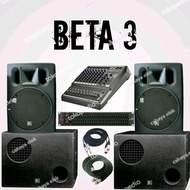 PAKET SOUND SYSTEM OUTDOORINDOOR BETA3 U15A  SUBWOOFER BETA3