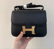 Hermes Mini Constance 19 Constance 黑金 Z刻