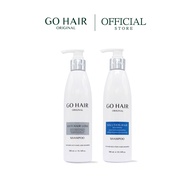 Go Hair Set ลดรังแค ผมขาดหลุดร่วง Go Hair Anti Hair Loss Shampoo 300ml.+ Solution Hair Shampoo 300ml.