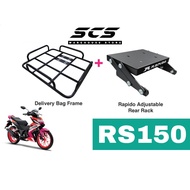 Tapak Monorack Rapido Honda RS150 Food Delivery Bag Bracket Base Heavy Duty Transformer Accessories 