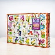 eeBoo 100片拼圖 - 花卉字母 Flower Alphabet 100pc Puzzle