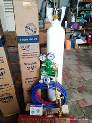 Paket komplit Tabung oksigen 2m3 baru + alat blender las potong siap pakai