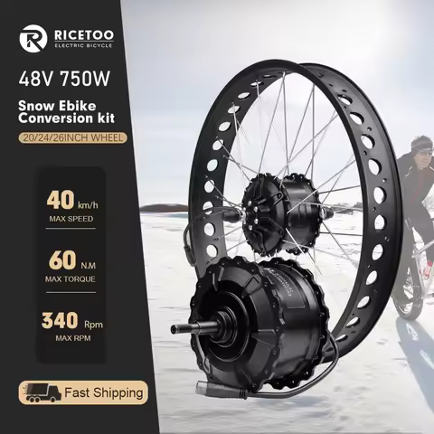 20/24/26x4.0 48V750W Fat EBike Conversion Kit Rear Dropout 170mm Snow Electric Bike Conversion Kit