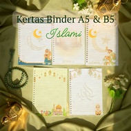 [Crayon Land] Loose Leaf/Paper Binder Contents A5 & B5 Islamic Aesthetics 80gsm & 100gsm (10 Sheets)