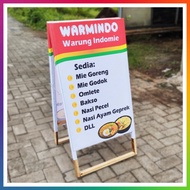 Stand Banner Warmindo Warung Makan & Kopi