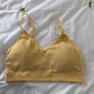 Training bra size 70/75 AB yellow ribbed elastic