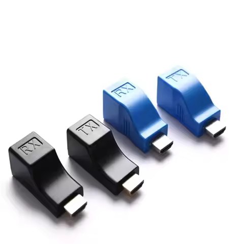 1 Pair HDMI to RJ45 Adapter Converter Extender RJ45 Ports Network 30M to RJ45 Over CAT5e / 6 UTP LAN