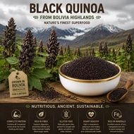 500g | 1kg ORGANIC BLACK QUINOA SUPERFOOD IMPORTED FROM BOLIVIA