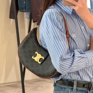 24 New Style Ava Celine Celine Underarm Bag Old Flower Arc de Triomphe Crescent Bag Shoulder Bag Han